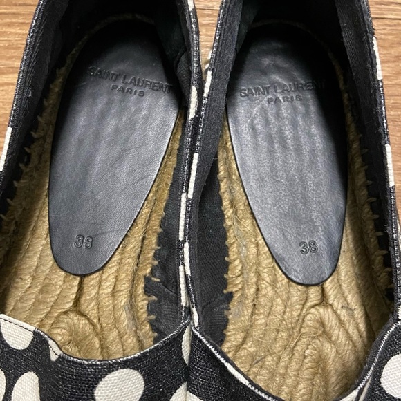 SAINT LAURENT polka dot Espadrille Flat - Picture 9 of 16